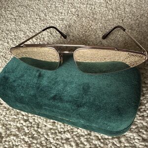 Tom Ford Silver Aviator Sunglasses